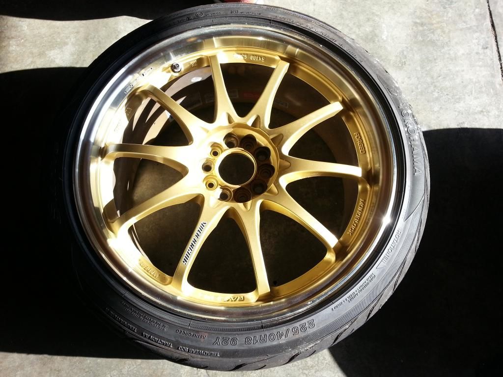 FS (For Sale) SF Bay Area (3) volk racing LE28N gold w/ polished lip 18x8.5 +44 5x100 NASIOC